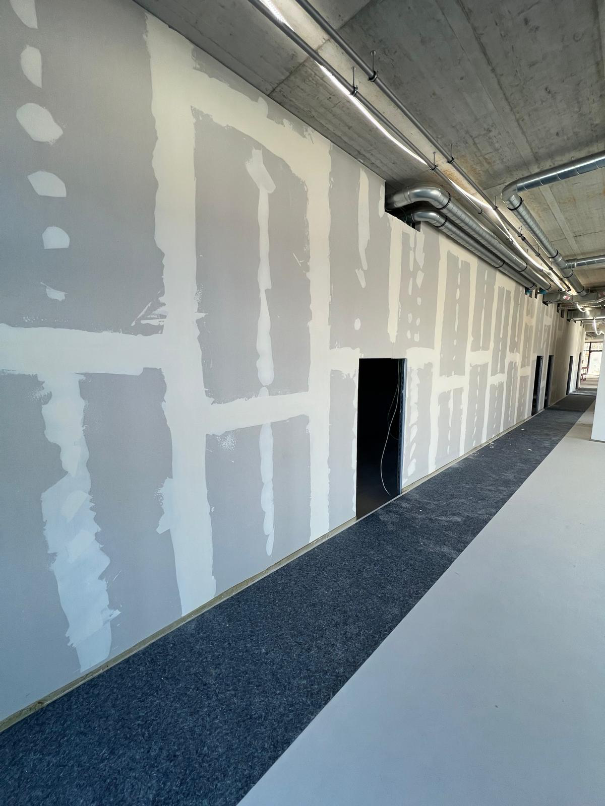 Trockenbau mit Gipskarton im Rohbau